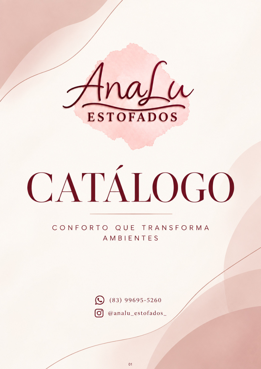 Capa do catálogo Ana Lu Estofados